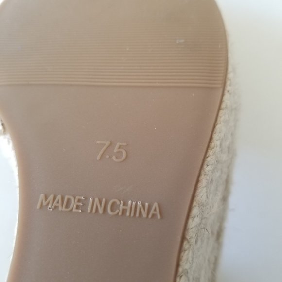 Vicki Vicki Black Platform Espadrille Wedge Sandals  size 7.5  NWOT - Picture 9 of 12